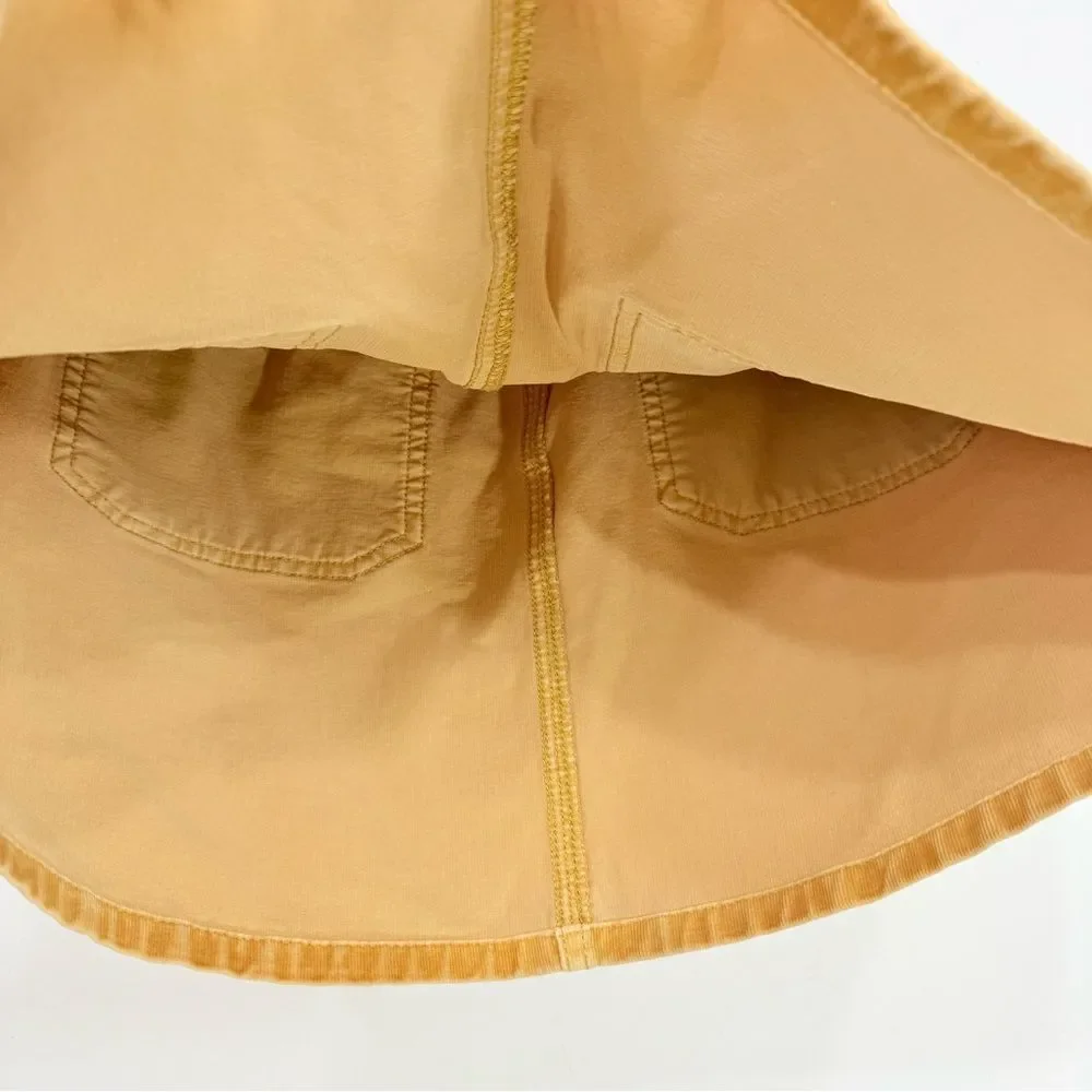 American Eagle Golden Tan Corduroy Patch Pocket Super Stretch Mini Skirt
